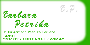 barbara petrika business card